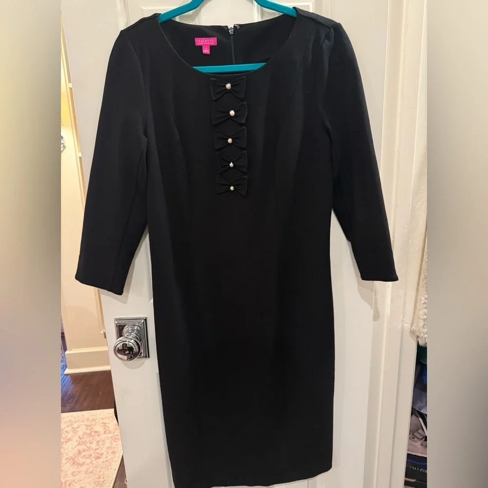 Talbots Sheath Lady Dress Limited Edition 2017 Bow Pearls size 6 - Picture 2 of 7